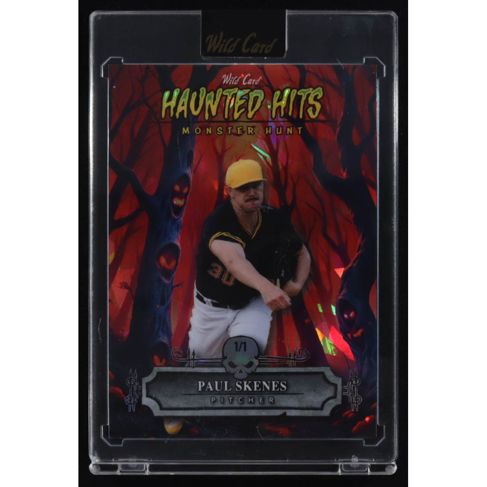 Paul Skenes 2025 Wild Card Haunted Hits Monster Hunt Red Crystal #HHW-PS #1/1 at PristineAuction.com