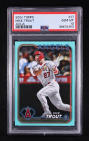 Mike Trout 2024 Topps Series One Aqua #27 (PSA 10) at PristineAuction.com