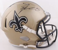 Tyler Shough Signed Saints Full-Size Speed Helmet (Beckett) at PristineAuction.com