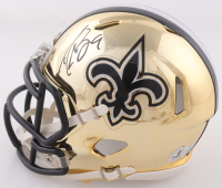 Drew Brees Signed Saints Chrome Speed Mini Helmet (Beckett) at PristineAuction.com