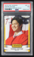Shohei Ohtani 2018 Leaf Ohtani Legends Exclusive Edition Gold #EE01 #083/100 RC (PSA 7) at PristineAuction.com