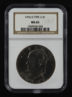 1976-D Eisenhower Silver $1 Dollar, Type 2 (NGC MS65) at PristineAuction.com