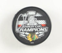 Duncan Keith Signed Blackhawks 2015 Stanley Cup Champions Logo Hockey Puck (Schwartz) at PristineAuction.com