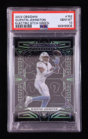 Quentin Johnston 2023 Panini Obsidian Electric Etch Green #152 RC #10/25 (PSA 10) at PristineAuction.com