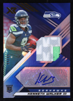 Kenneth Walker III 2022 Panini XR Rookie Swatch Autographs Blue #18 RC #44/49 at PristineAuction.com