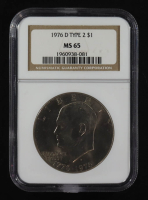 1976-D Eisenhower Silver $1 Dollar, Type 2 (NGC MS65) at PristineAuction.com