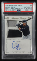 Aaron Judge 2015 Panini National Treasures Silhouette Prospects Materials Autograph Gold #1 RC #23/25 (PSA | Autograph Graded PSA 10) at PristineAuction.com
