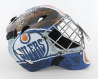 Grant Fuhr Signed Oilers Full-Size Goalie Mask Inscribed "HOF 03" (Schwartz) at PristineAuction.com