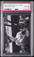 Shohei Ohtani 2024 Topps Black & White #1 (PSA 10) at PristineAuction.com