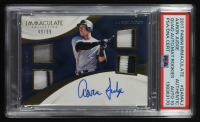 Aaron Judge 2017 Panini Immaculate Quad Materials Rookie Autographs #QA-MAJ RC #49/99 (PSA | Autograph Graded PSA 10) at PristineAuction.com