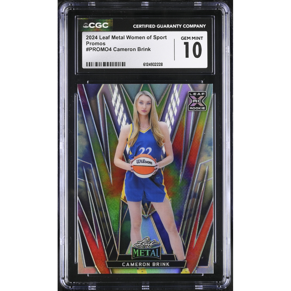 Cameron Brink 2024 Leaf Metal Women Of Sport Promos Tie Die Prismatic #PROMO4 RC (CGC 10) at PristineAuction.com