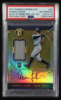 Aaron Judge 2017 Panini Chronicles Gold Standard Rookie Jersey Autographs #32 RC #135/199 (PSA | Autograph Graded PSA 10) at PristineAuction.com