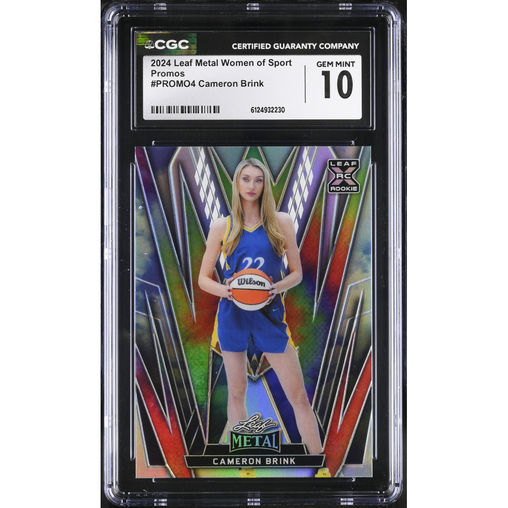 Cameron Brink 2024 Leaf Metal Women Of Sport Promos Tie Die Prismatic #PROMO4 RC (CGC 10) at PristineAuction.com