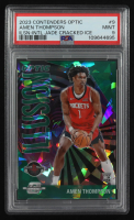 Amen Thompson 2023 Panini Contenders Optic International Illusion Jade Cracked Ice #9 RC (PSA 9) at PristineAuction.com