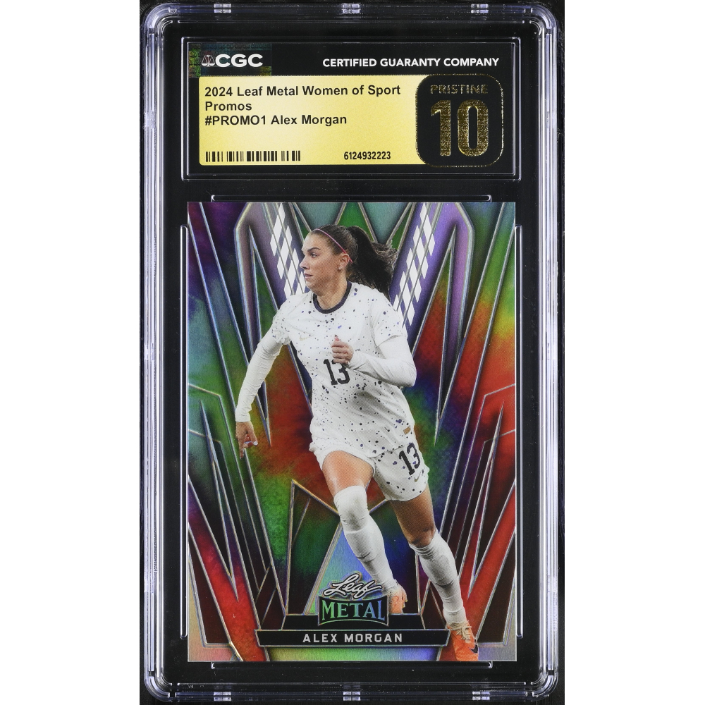 Alex Morgan 2024 Leaf Metal Women Of Sport Promos Tie Die Prismatic #PROMO1 (CGC 10 | Black Label) at PristineAuction.com