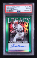 Jim Brown 2023 Leaf Eclectic Legacy Autograph Green #LCAJB3 #5/15 (PSA 10) at PristineAuction.com