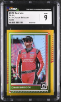 Chase Briscoe 2025 Donruss Optic Gold #22 #09/10 (CGC 9) at PristineAuction.com