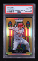 Mike Trout 2021 Panini Prizm Stained Glass Prizms Neon Orange #1 #046/100 (PSA 10) at PristineAuction.com