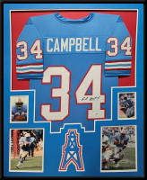 Earl Campbell Signed Custom Framed Jersey Display (JSA) at PristineAuction.com