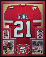Frank Gore Signed Custom Framed Jersey Display (JSA) at PristineAuction.com