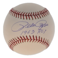 Pete Rose Signed OML Baseball Inscribed "1963 RoY" (Steiner) at PristineAuction.com