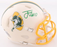 Jordan Love Signed Packers Retro Alternate Speed Mini Helmet (Beckett) at PristineAuction.com