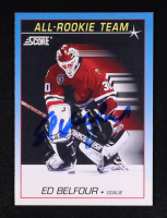 Ed Belfour Signed 1991-92 Score Canadian English ART #378 (JSA) at PristineAuction.com