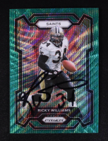 Ricky Williams Signed 2023 Panini Prizm Prizms Green Wave #215 (JSA) at PristineAuction.com