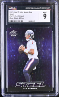 C.J. Stroud 2023 Leaf Trinity Mega Box Steel Stars and Dots Blue #S17 RC #06/99 (CGC 9) at PristineAuction.com