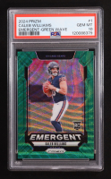 Caleb Williams 2024 Panini Prizm Emergent Prizms Green Wave #1 RC (PSA 10) at PristineAuction.com