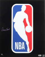 Jerry West Signed NBA Logo 16x20 Print (Schwartz) at PristineAuction.com