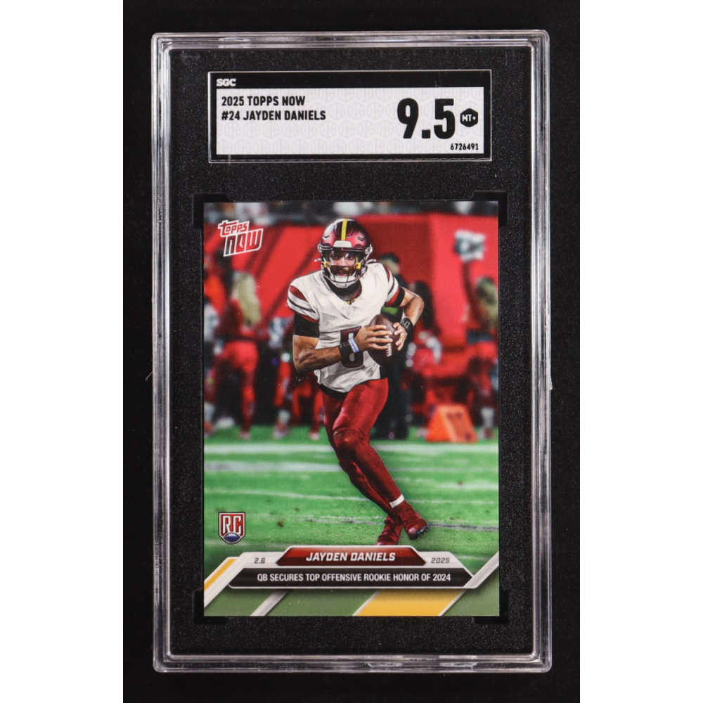 Jayden Daniels 2025 Topps Now #24 (SGC 9.5) at PristineAuction.com