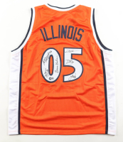 2005 Fighting Illini Custom Jersey Team-Signed by (6) with Dee Brown, Bruce Weber & Roger Powell Jr. (Schwartz) at PristineAuction.com