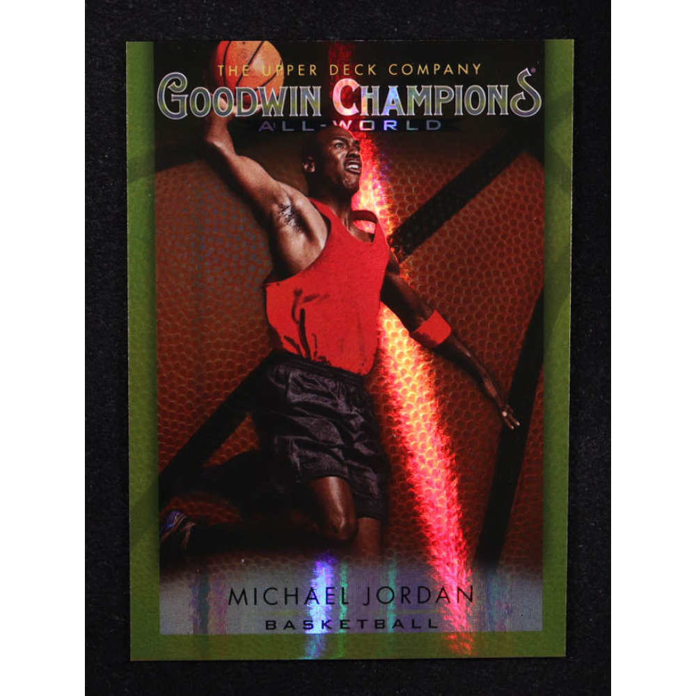 Michael Jordan 2021 Upper Deck Goodwin Champions All-World Basketball Yellow Parallel #GB1 at PristineAuction.com