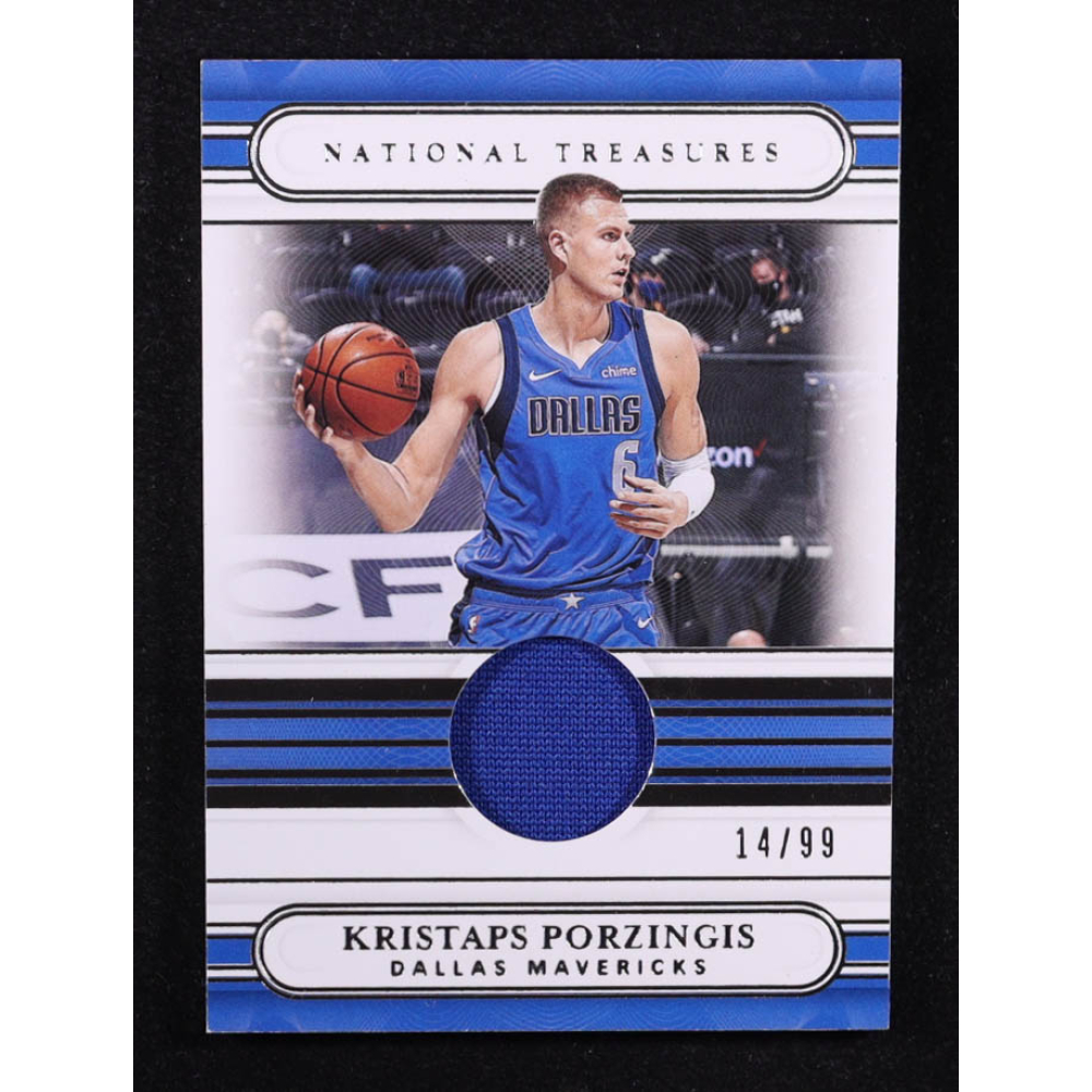 Kristaps Porzingis 2020-21 Panini National Treasures Jersey Treasures #45 #14/99 at PristineAuction.com