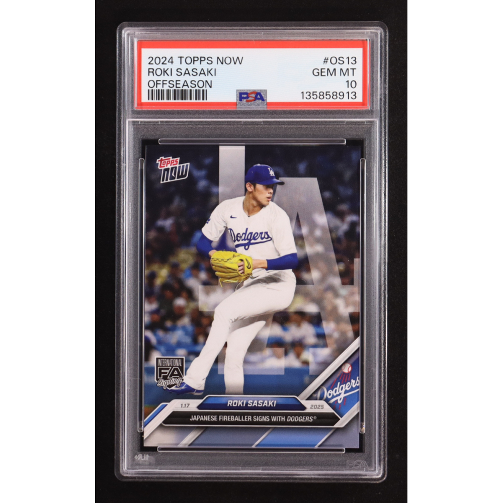 Roki Sasaki 2024 Topps Now Offseason #OS13 (PSA 10) at PristineAuction.com