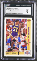 Magic Vs. Jordan 1991-92 Upper Deck #34 (CGC 9) at PristineAuction.com