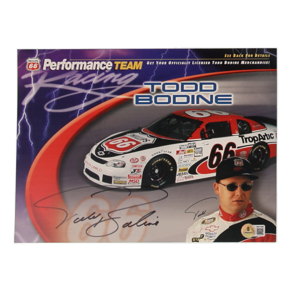 Todd Bodine Signed NASCAR 8.5x11.5 Hero Card (Beckett) at PristineAuction.com