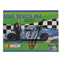 Mike Senica Signed NASCAR 6x8 Hero Card (Beckett) at PristineAuction.com