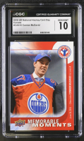 Connor McDavid 2016 UD National Hockey Card Day Canada Memorable Moments #CAN16 RC (CGC 10) at PristineAuction.com