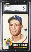 Sibby Sisti 1953 Topps DP #124 (CGC 5) at PristineAuction.com
