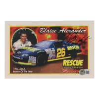 Blaise Alexander Signed NASCAR 6x8 Hero Card (Beckett) at PristineAuction.com