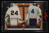 Willie Mays / Duke Snider 2023 Leaf Art Of Sport Bronze Canvas Combos #CC-39 #7/20 at PristineAuction.com