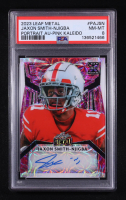 Jaxon Smith-Njigba 2023 Leaf Metal Portrait Autographs Kaleidoscope Pink #PAJSN #2/3 RC (PSA 8) at PristineAuction.com