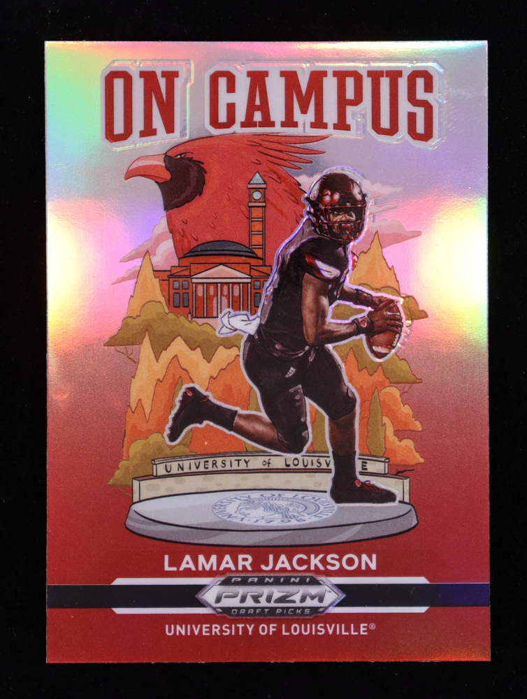 Lamar Jackson 2021 Panini Prizm Draft Picks On Campus #22