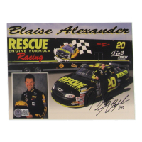 Blaise Alexander Signed NASCAR 7x9 Hero Card (Beckett) at PristineAuction.com