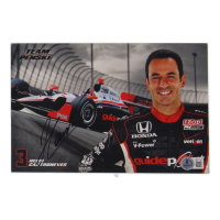 H&eacute;lio Castroneves Signed NASCAR 6x9 Hero Card (Beckett) at PristineAuction.com