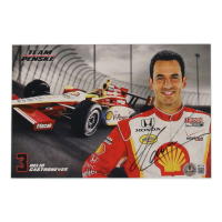 H&eacute;lio Castroneves Signed NASCAR 6x9 Hero Card (Beckett) at PristineAuction.com