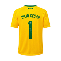Julio Cesar Signed Brazil National Team Nike Authentic Jersey (Beckett) at PristineAuction.com