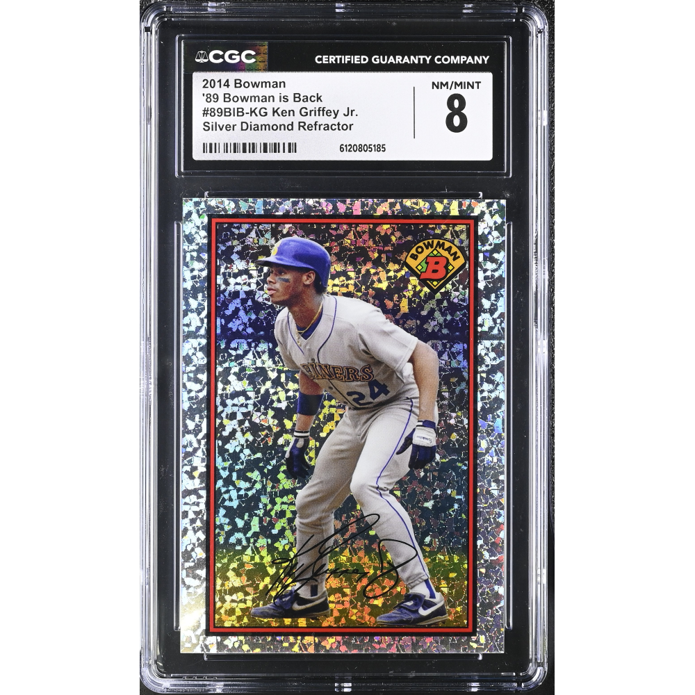 Ken Griffey Jr.  2014 Bowman '89 Bowman is Back Silver Diamond Refractors #89BIBKG (CGC 8) at PristineAuction.com
